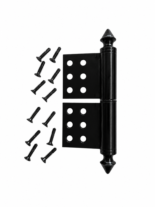 Heavy-Duty Aluminum Fence Gate Metal Hinge - Black