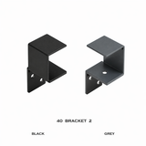 Aluminium Fence Bracket – 40mm Mounting Bracket | Black / Grey