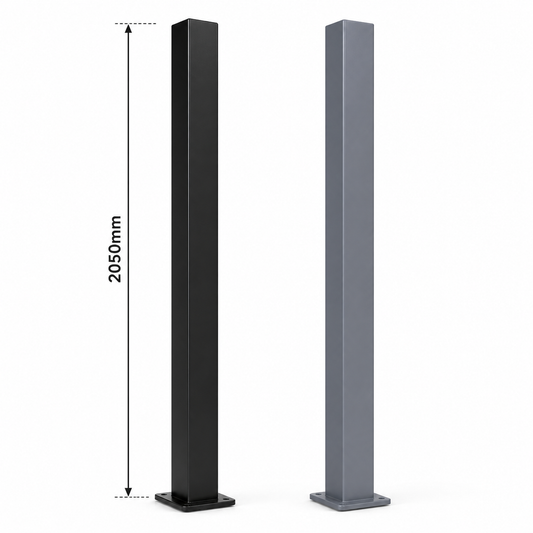 2050mm Base Plate Gate Post – Ideal for Concrete & Hard Ground Installation