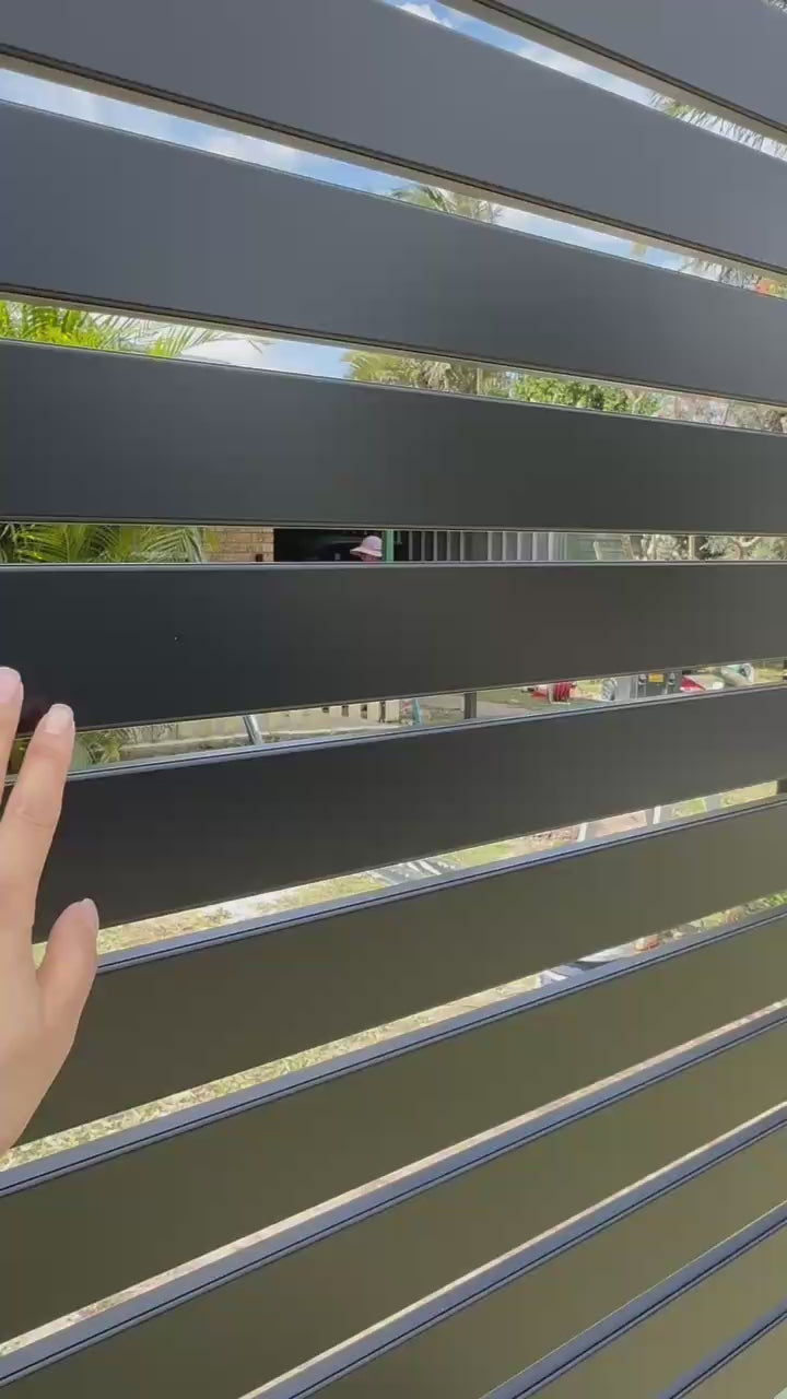 Removable Horizontal Aluminium Slat Fence Panel 2400mm – Easy Install & Custom Fit